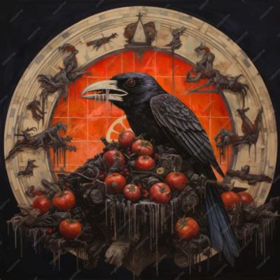 The Raven and the Pomegranate! Exploring Symbolism and Texture in  Stephen Decatur’s Masterpiece