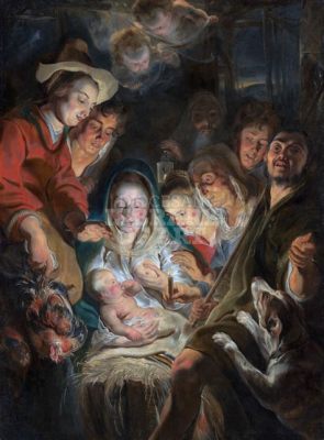 The Adoration of the Shepherds - An Exquisite Baroque Allegory Embracing Divine Light and Human Emotion!