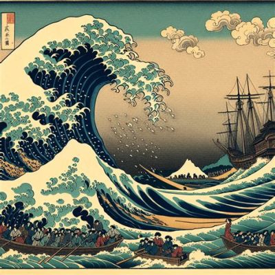 The Great Wave off Kanagawa - An Expressionistic Masterpiece Exploding with Dynamic Beauty and Unsettling Serenity