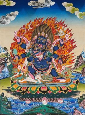 The Mahakala Sculpture: A Radiant Embodiment of Hindu Deities and Terrifying Majesty!