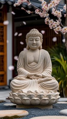 The Seated Buddha Sculpture Exudes Serenity and Timeless Elegance!