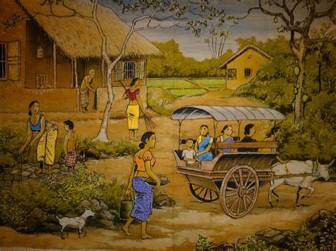 “The Village Life” – A Tapestry of Rustic Charm and Human Connection!